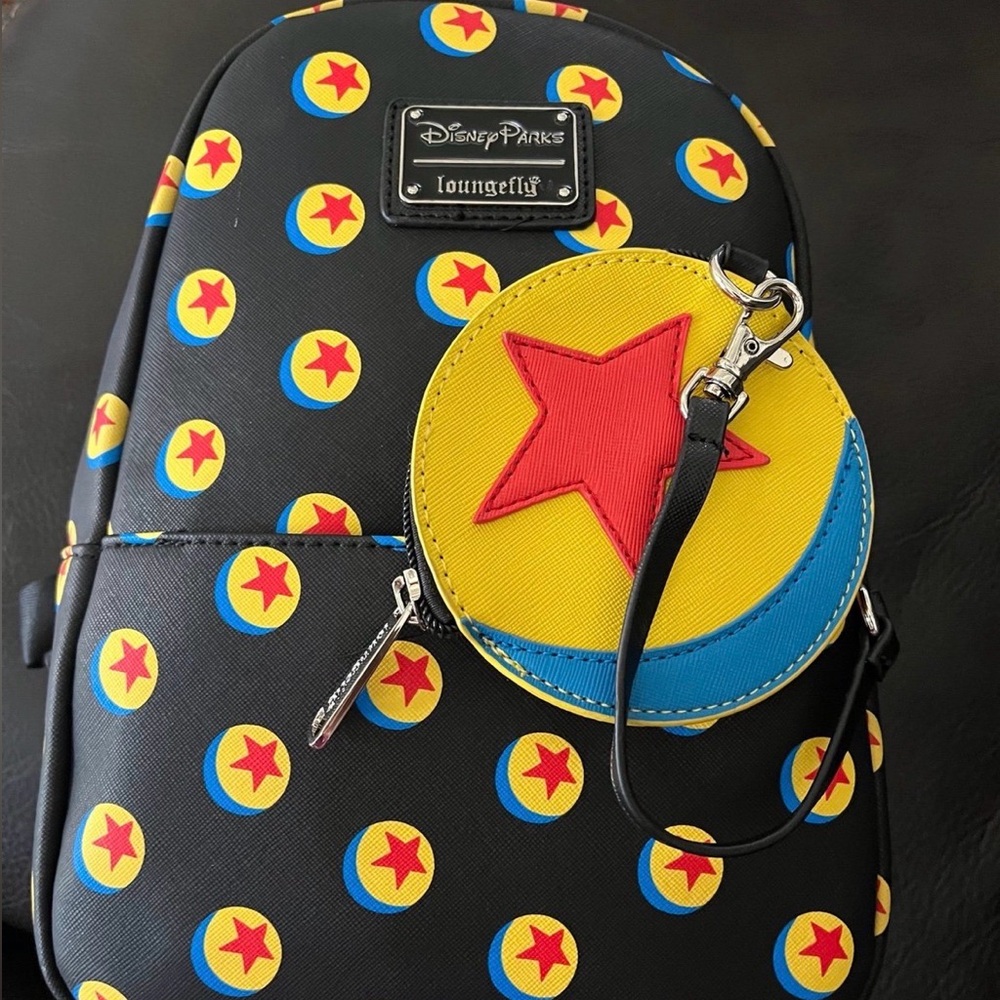 Disney Black Mini Backpack Pixar Luxo Ball